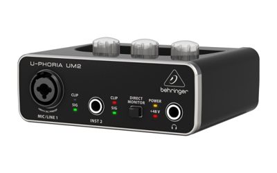 Behringer UM2 -USB-аудиоинтерфейс, 2 входа, 2 выхода, микр. предусилитель XENYX