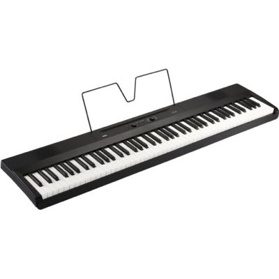 Цифровое пианино KORG L1 BK, 88 клавиш, цвет черный. Пюпитр и педаль в комплекте