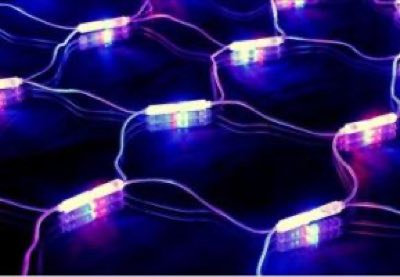 Flesineon LED-SNLR-D-288-2*3M-S240V-W/B-BL Светодиодная Сеть Белый/Синий/чёрный провод 2x3м