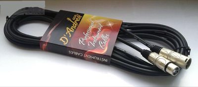 D'Andrea MCG-20 шнур микрофонный XLR(F)-Jack, 6м, черный