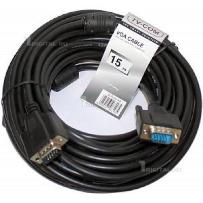 Кабель для монитора VCOM VGA 15M/15M 15.0 метров