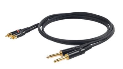 Proel CHLP310LU5 - Сценич. кабель, 2xJACK 6.3 mm mono <-> 2хRCA male, длина - 5m