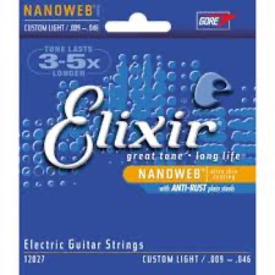 ELIXIR 12027 NanoWeb струны для электрогитары Custom Light 9-46