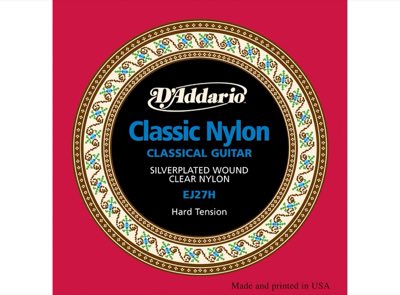 D'Addario EJ31- струны для классич. гитары, серебро (Silver), Hard Tension