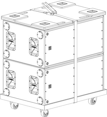 Electro-Voice X12-125F-DOK аутригеры для тележки сабвуферов X12-125F