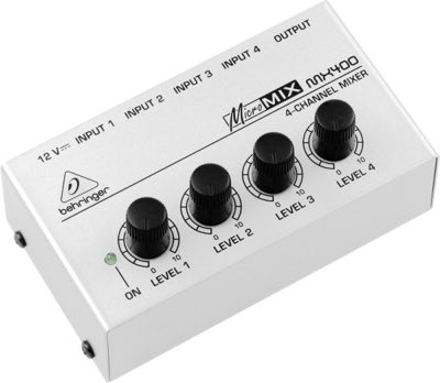 BEHRINGER MX400 - микшер,4-канальный линейный, сверхкомпактный