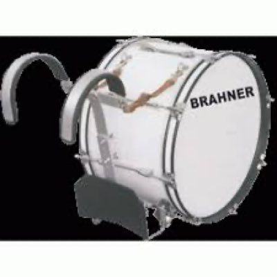 BRAHNER MBD-2211/WH БАС-барабан (маршевый) размер 22"x11", цвет - БЕЛЫЙ, наплечный держатель; обру
