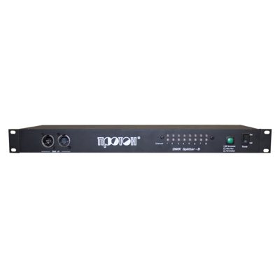 Сплитер ПРОТОН 8-R DMX, 3 и 5 pin XLR вход-выход, 3 pin XLR 8 выходов, встроенный терминатор