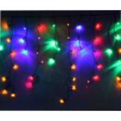 Flesineon LED-RPLR-160-4.8M-240V-M-Flash Световой дождь "Бахрома" Мульти с белым мерцающим/белый пр