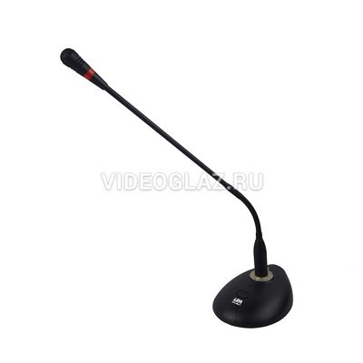 LPA-01MIC- Микрофон настольный, конденсаторный, питание 3 В или 48 В, кнопка с фиксацией, черный, 1