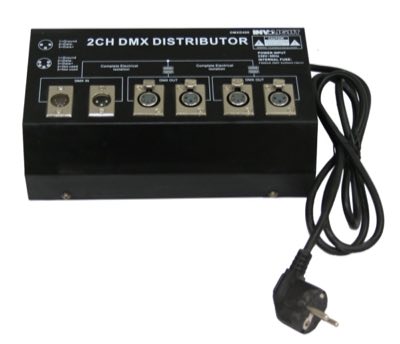 Involight DMXD200 - сплиттер DMX сигнала, 1 вход XLR, 2 выхода XLR, гальваническая развязка