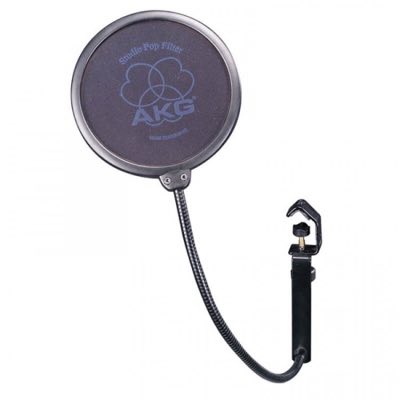 AKG PF80 ветрозащита "поп-фильтр", круглый экран на креплении Gooseneck со струбциной, диаметр 13см