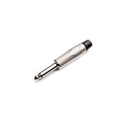 Amphenol ACPM-KN-1/4 (6.35 мм) моно штекер, металлический корпус, мягкий хвостовик, цвет никель
