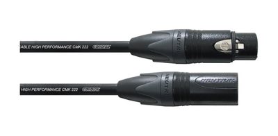 Cordial CPM 10 FM BLACK микрофонный кабель XLR female/XLR male, разъемы Neutrik, 10,0 м, черный