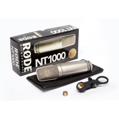 RODE NT1000 студийный конденсаторный микрофон, 1", кардиоида, 20Гц - 20кГц (+/-6дБ), -36дБ 1В/Па