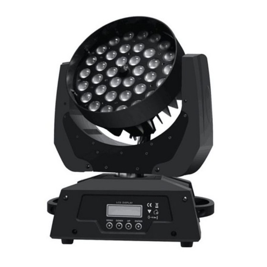 VEX 36x18W 6 in 1 RGBWA+UV LED ZOOM Wash Moving Head