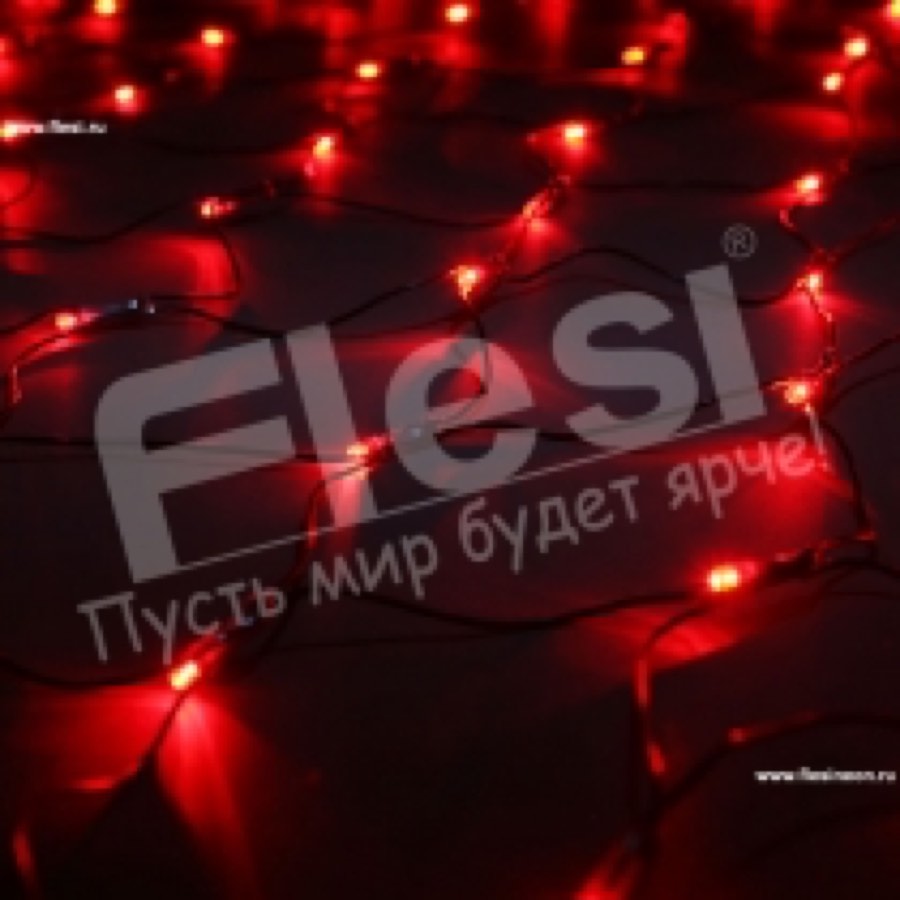 LED-XG-288-2*1.5M-230V-S КРАСН LED на чернoм пров.