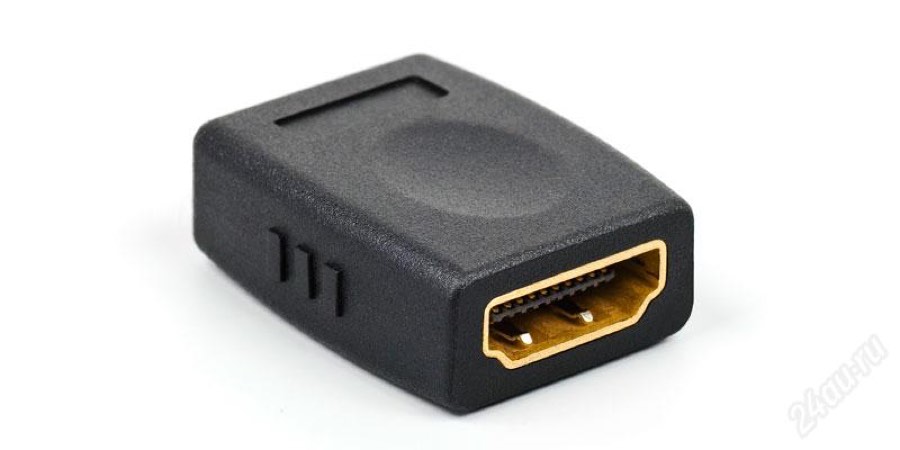 Переходник HDMI-HDMI, золотые разъемы (Gembird A-HDMI-FF) - Кабель, переходник