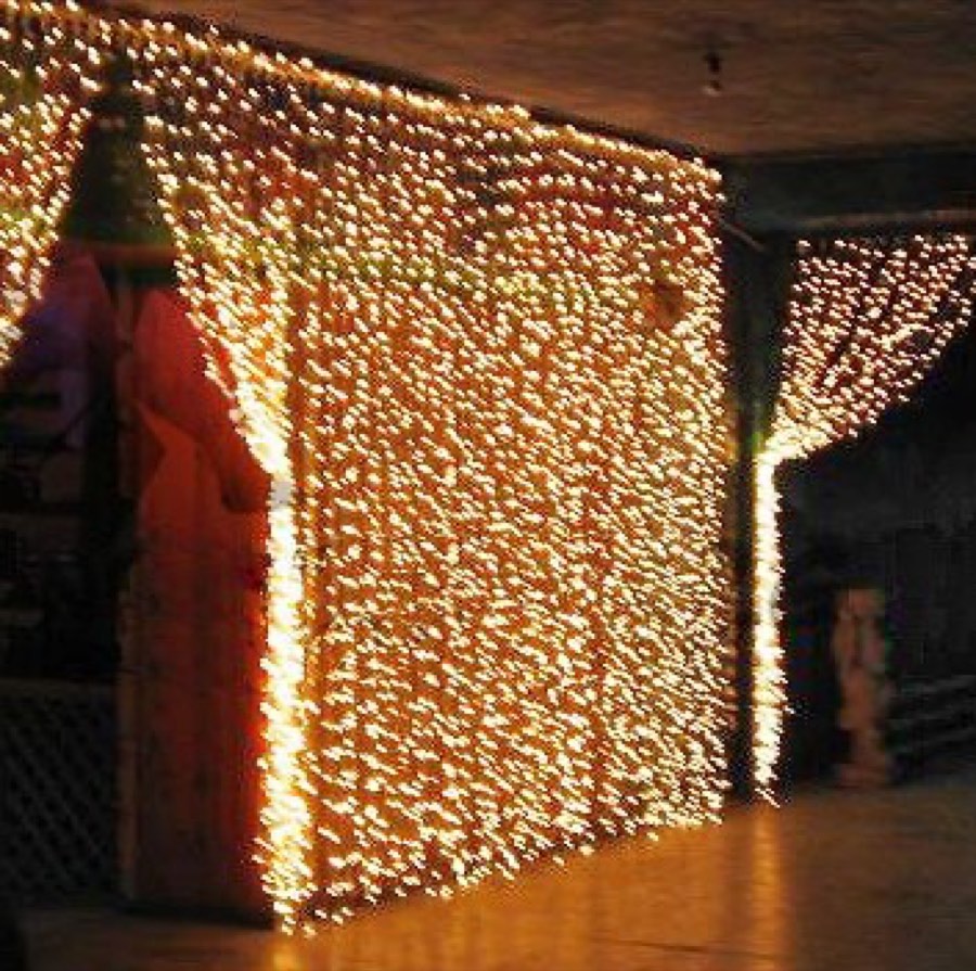 Flesineon LED-XP-1925-1,5M-230V-С Светодиодный дождь Жёлтые/золотой провод