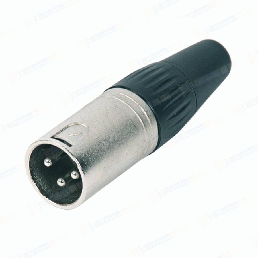 MrCable MRX3M разъем XLR кабельный "папа" 3-pin, серебряные контакты, никелированный корпус