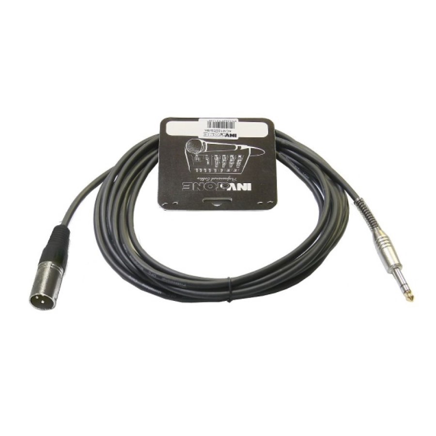 Invotone ACM1005S/BK - Микрофонный кабель, 6,3 джек стерео <-> XLR3M (папа), длина 5 м (черный)