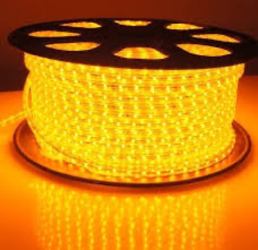 Flesineon LED-XD-2W-100М-12V-Y желтый двухпроводный круглый светодиодный дюралайт