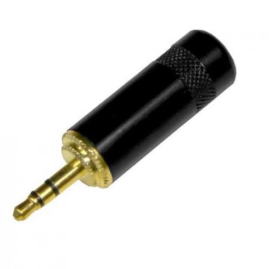 NordFolk NCJ5290 разъем стерео 3,5 мм mini jack под кабель 5-6 мм, металл, черн/позолоч