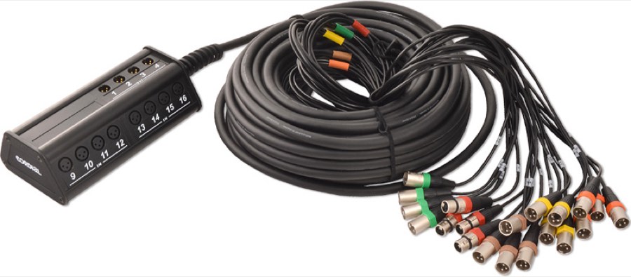 Cordial CYB 16-4 C мультикор (stagebox) 16xinput, 4xoutput, XLR male, 30,0 м, черный