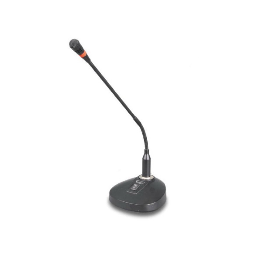 LPA-01MIC-F Микрофон настольный, конденсаторный, питание 3 В или 48 В, кнопка с фиксацией, черный, 1