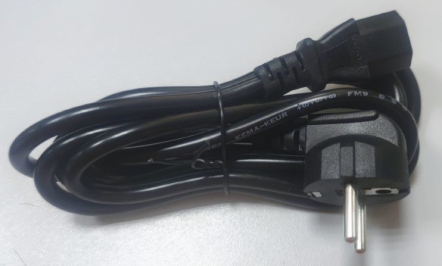 Кабель питания RDW 1464827, IEC C13 (прямой) Евровилка угловой 1,8 м