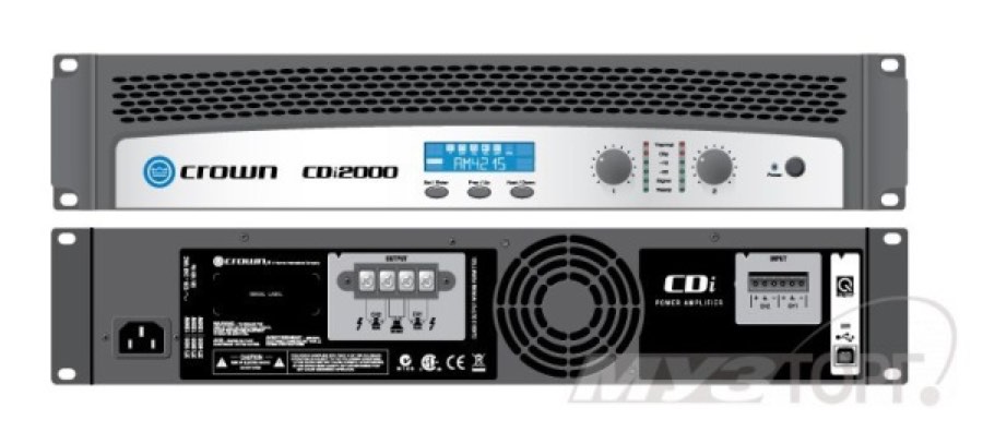 CROWN CDi2000 усилитель 2-канальный с DSP. Мощность (на канал): 1000Вт•2?, 800Вт•4?, 475