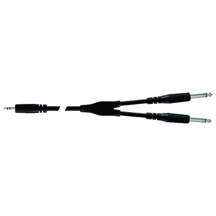Proel BULK505LU3 - Инсерт. кабель, 3.5 jack stereo - 2x6.3 mono jack, длина - 3 m
