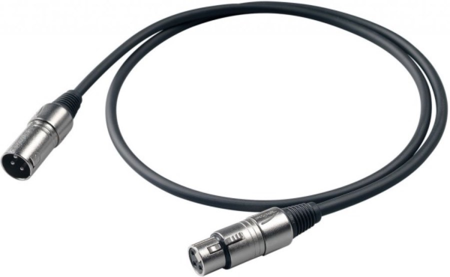 Proel BULK250LU3 - Микр. кабель, XLR папа <->XLR мама, длина - 3 m