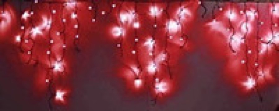 Flesineon LED-RPLR-160-4.8M-240V-R/BL-F Flash Световой дождь "Бахрома" Красная/черный провод 4,8 м.