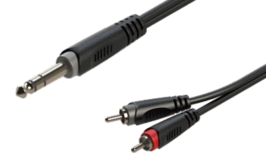 ROXTONE RAYC110/1 - JACK(S) 6,3 MM-2*RCA